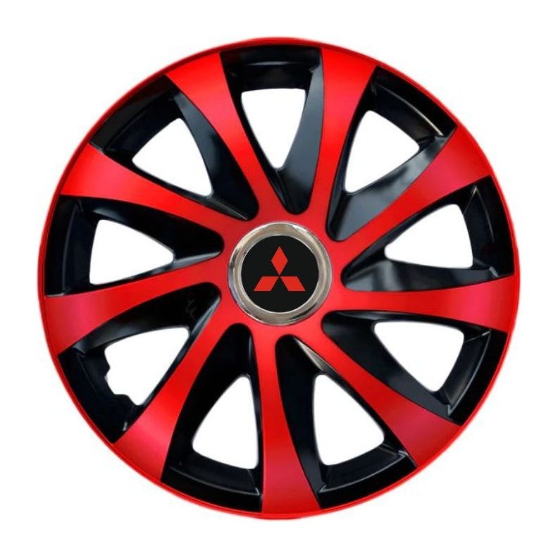 4 darabos Drift extra piros R16 dísztárcsa készlet Mitsubishi modellekhez