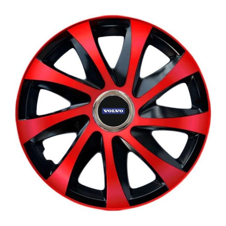 4 darabos Drift extra piros R16 dísztárcsa készlet Volvo modellekhez
