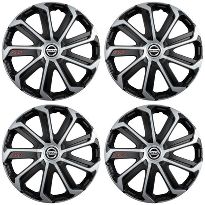 Set 4 Capace Roti Evo Gri-Negru R14, Pentru NISSAN
