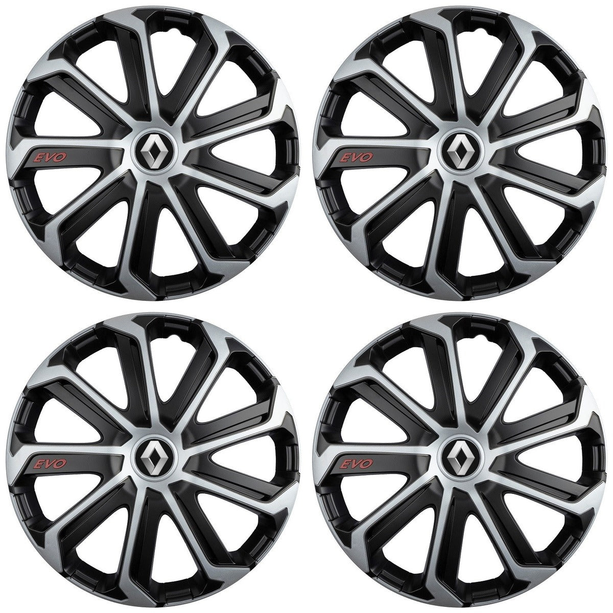 Set 4 Capace Roti Evo Gri-Negru R14, Pentru RENAULT