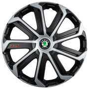 Set 4 Capace Roti Evo Gri-Negru R14, Pentru SKODA