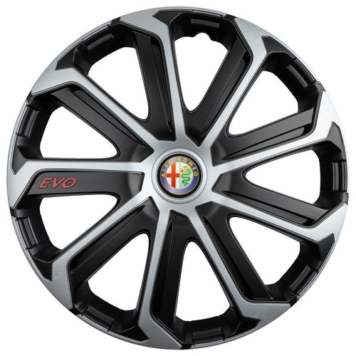 Set 4 Capace Roti Evo Gri-Negru R15, pentru ALFA ROMEO