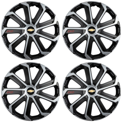 Set 4 Capace Roti Evo Gri-Negru R15, pentru CHEVROLET