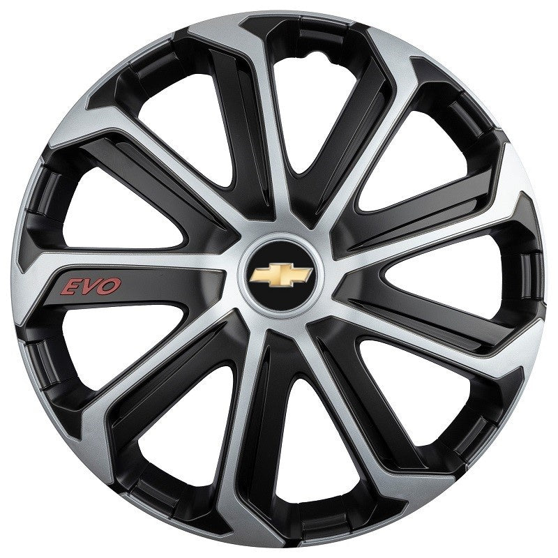 Set 4 Capace Roti Evo Gri-Negru R15, pentru CHEVROLET