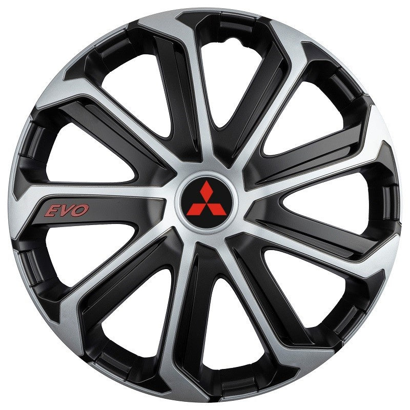 Комплект 4 таса Evo сиво-черни R15, за MITSUBISHI