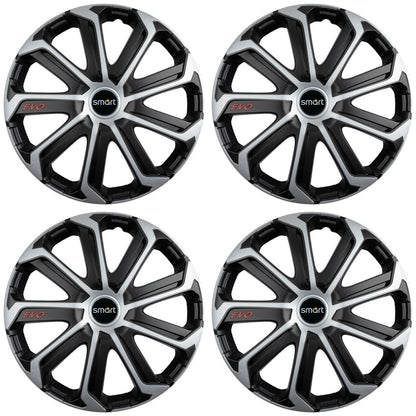 Set 4 Capace Roti Evo Gri-Negru R15, pentru SMART
