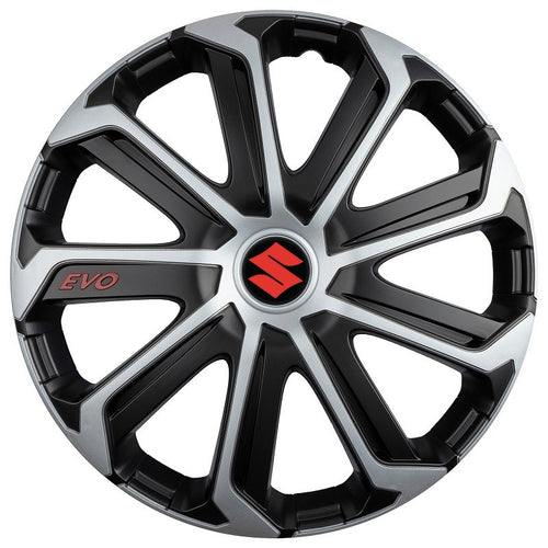 4 db-os Evo kerekek borítása szürke-fekete R15, Suzukihoz