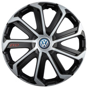 Set 4 Capace Roti Evo Gri-Negru R15, pentru Volkswagen