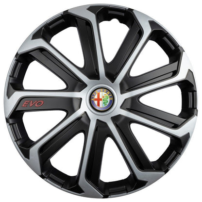 Set 4 Capace Roti Evo Gri-Negru R16, pentru ALFA ROMEO