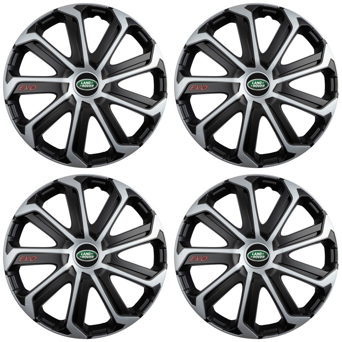 Set 4 Capace Roti Evo Gri-Negru R16, pentru LAND ROVER