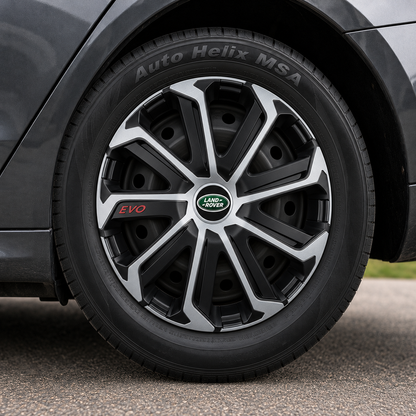 Set 4 Capace Roti Evo Gri-Negru R16, pentru LAND ROVER