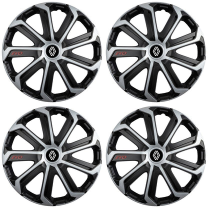 Set 4 Capace Roti Evo Gri-Negru R16, pentru Renault Nou