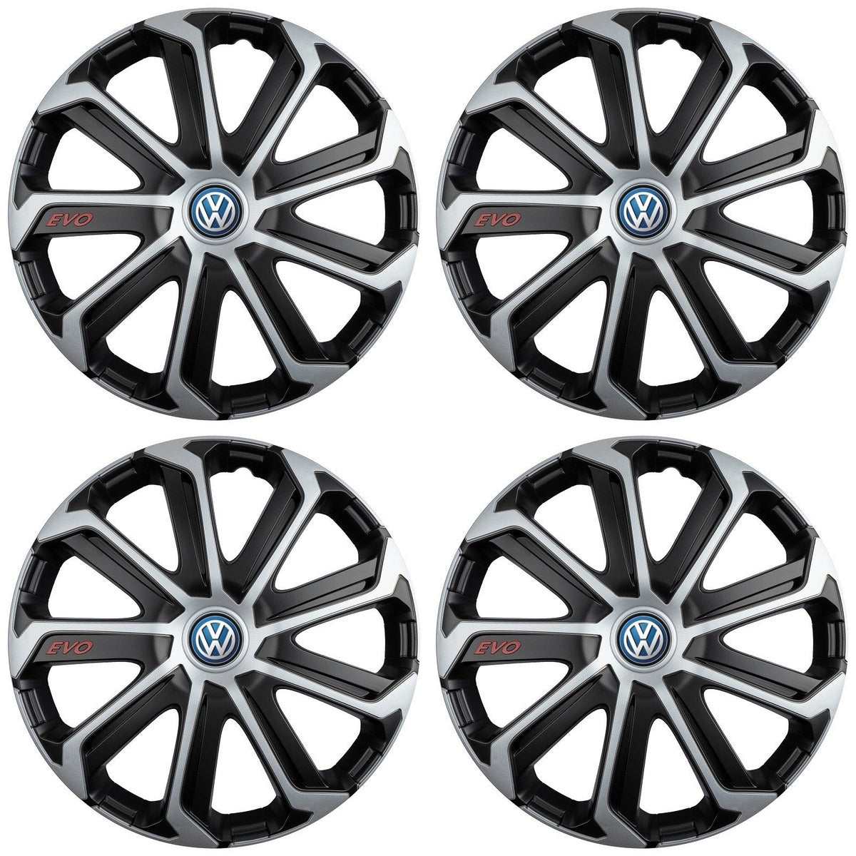 Set 4 Capace Roti Evo Gri-Negru R16, pentru Volkswagen, R16