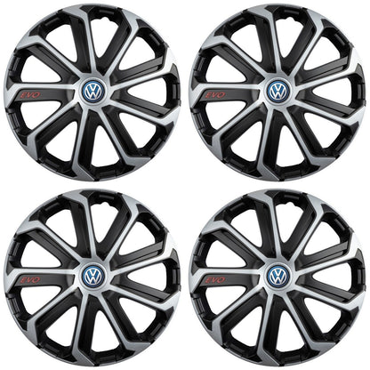 Set 4 Capace Roti Evo Gri-Negru R16, pentru Volkswagen, R16