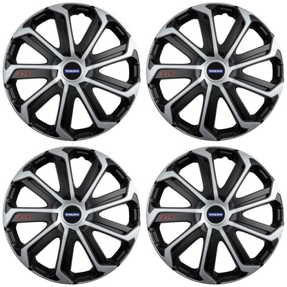 Set 4 Capace Roti Evo Gri-Negru R16, pentru VOLVO