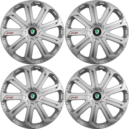 Set 4 Capace Roti Evo Gri R14, Pentru Skoda