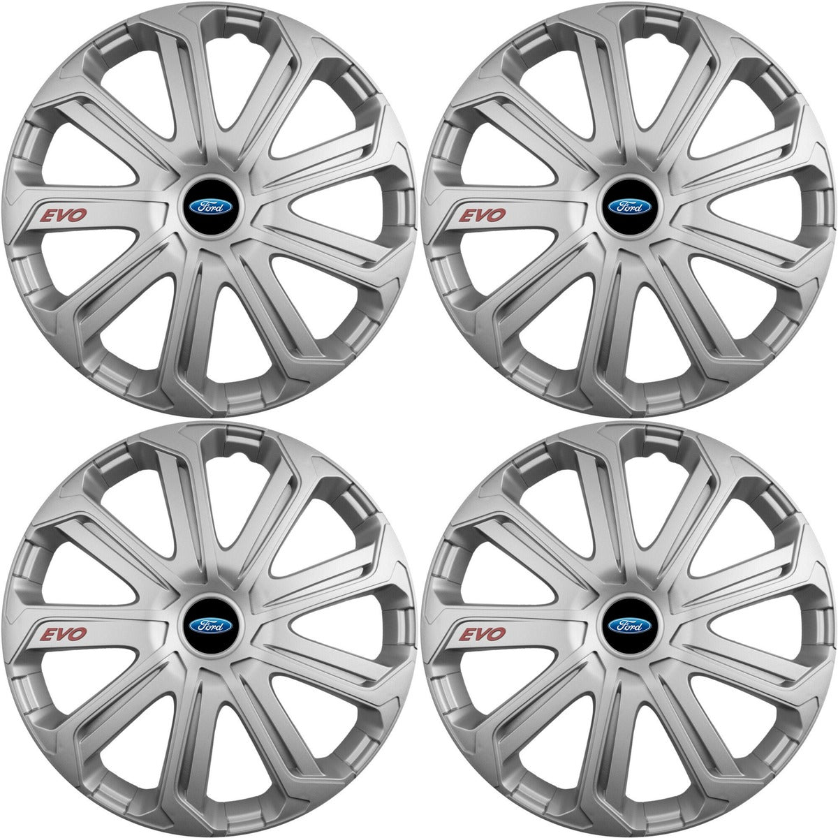 Set 4 Capace Roti Evo Gri R15, Pentru Ford