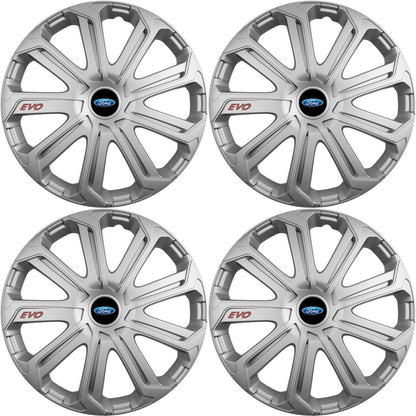 Set 4 Capace Roti Evo Gri R15, Pentru Ford