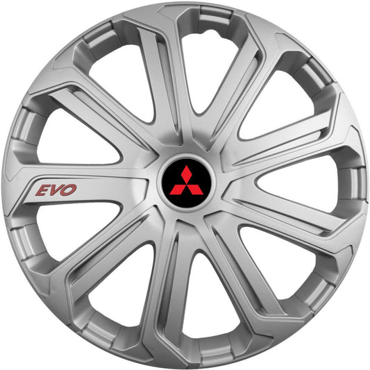 Комплект 4 броя тасове Evo Сиви R15, за Mitsubishi