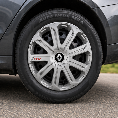 Set 4 Capace Roti Evo Gri R15, Pentru Renault