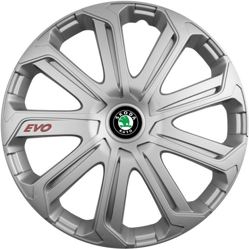 Set 4 Capace Roti Evo Gri R15, Pentru Skoda