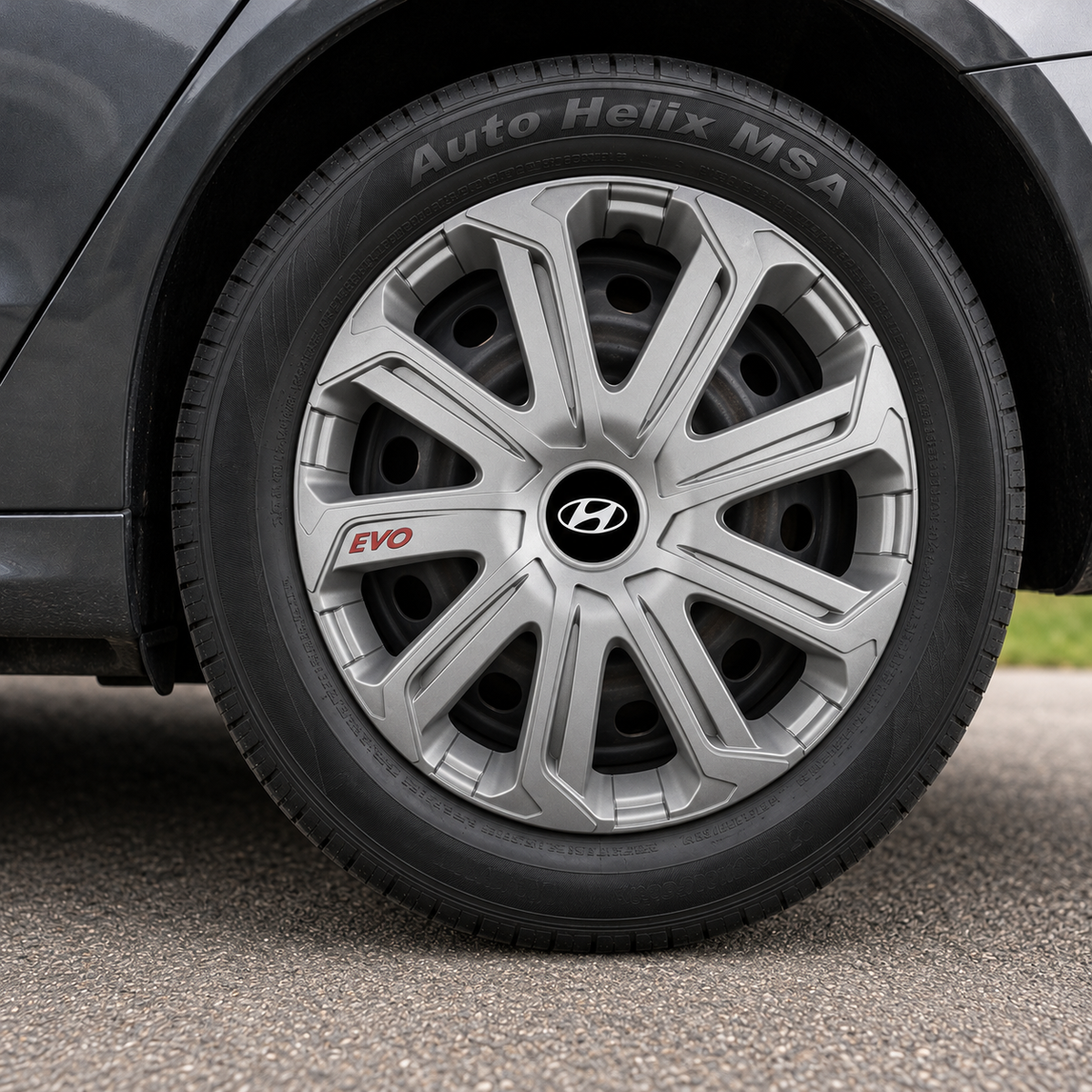 Set 4 Capace Roti Evo Gri R16, Pentru Hyundai