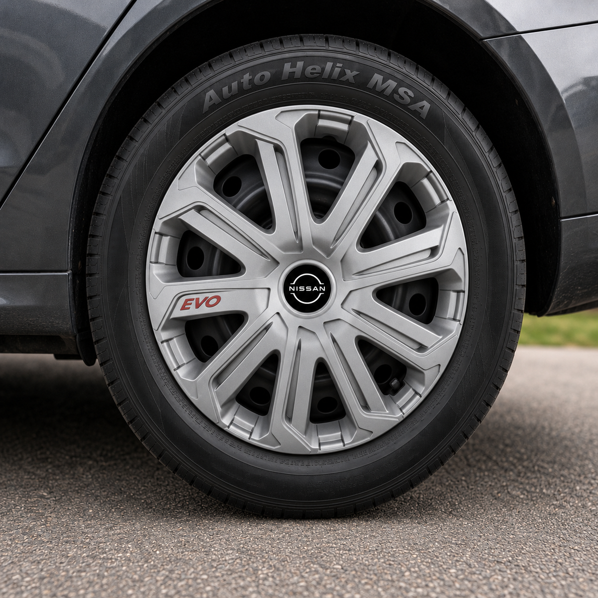 Set 4 Capace Roti Evo Gri R16, Pentru Nissan Nou
