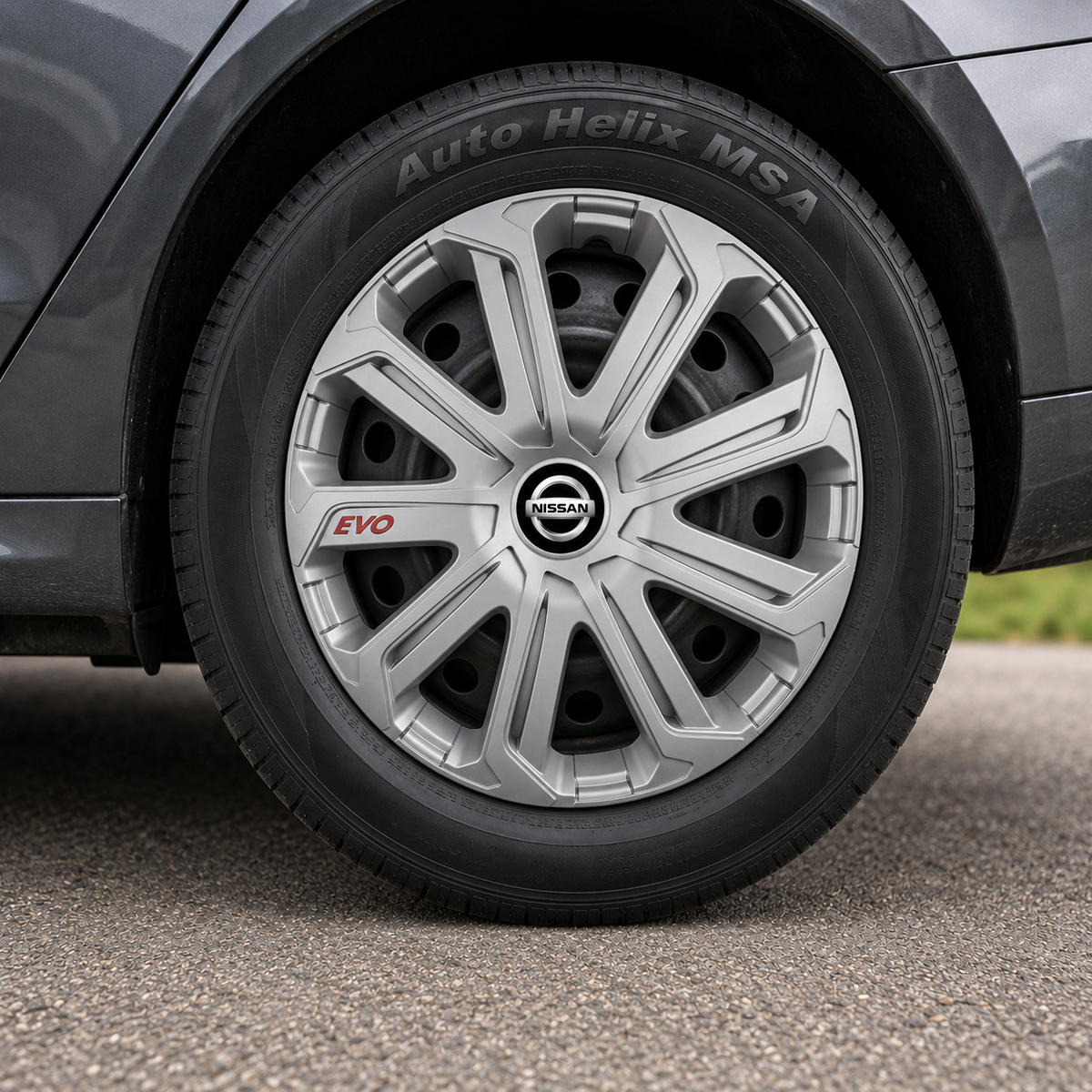 Set 4 Capace Roti Evo Gri R16, Pentru Nissan