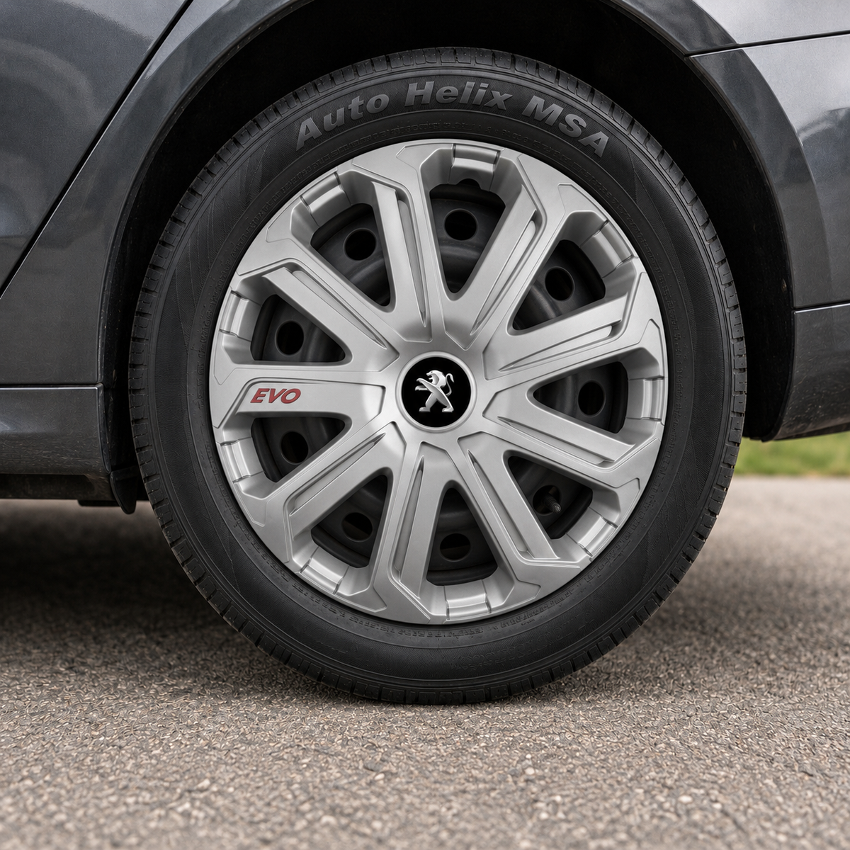 Set 4 Capace Roti Evo Gri R16, Pentru Peugeot