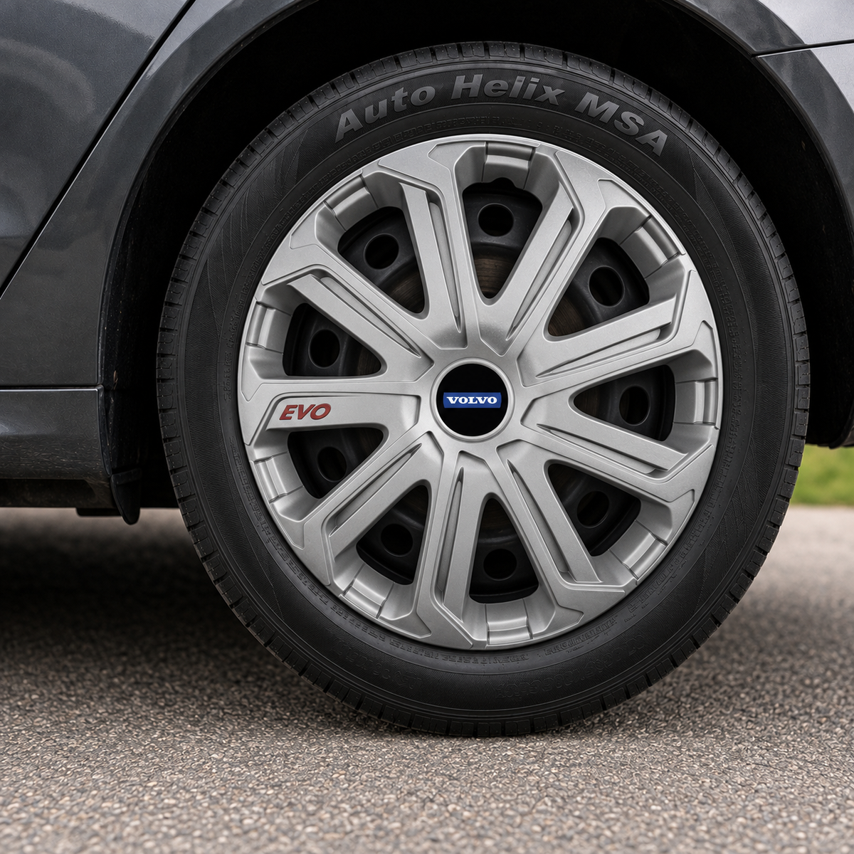 Set 4 Capace Roti Evo Gri R16, Pentru Volvo