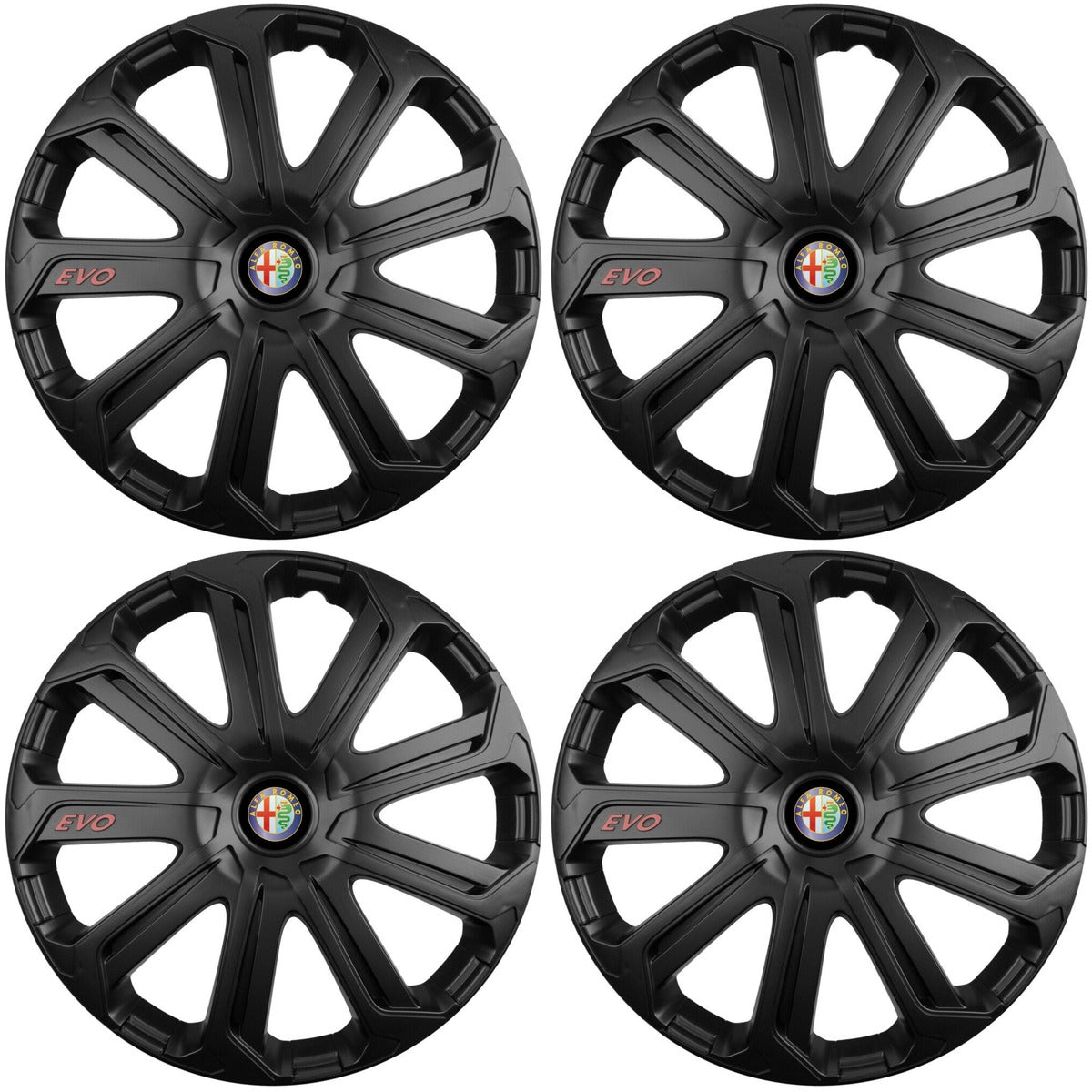 Set 4 Capace Roti Evo Negru R14, Pentru Alfa Romeo