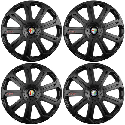 Set 4 Capace Roti Evo Negru R14, Pentru Alfa Romeo