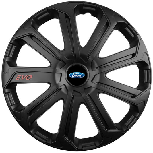 Комплект 4 таса Evo черни R14, за Ford