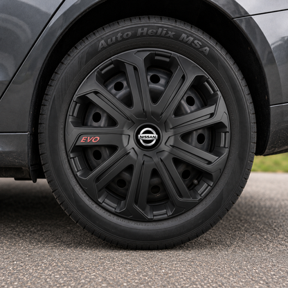 Set 4 Capace Roti Evo Negru R14, Pentru Nissan