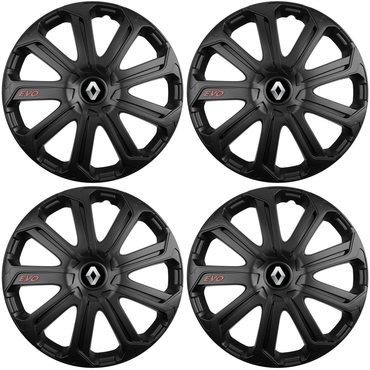 Set 4 Capace Roti Evo Negru R14, Pentru Renault