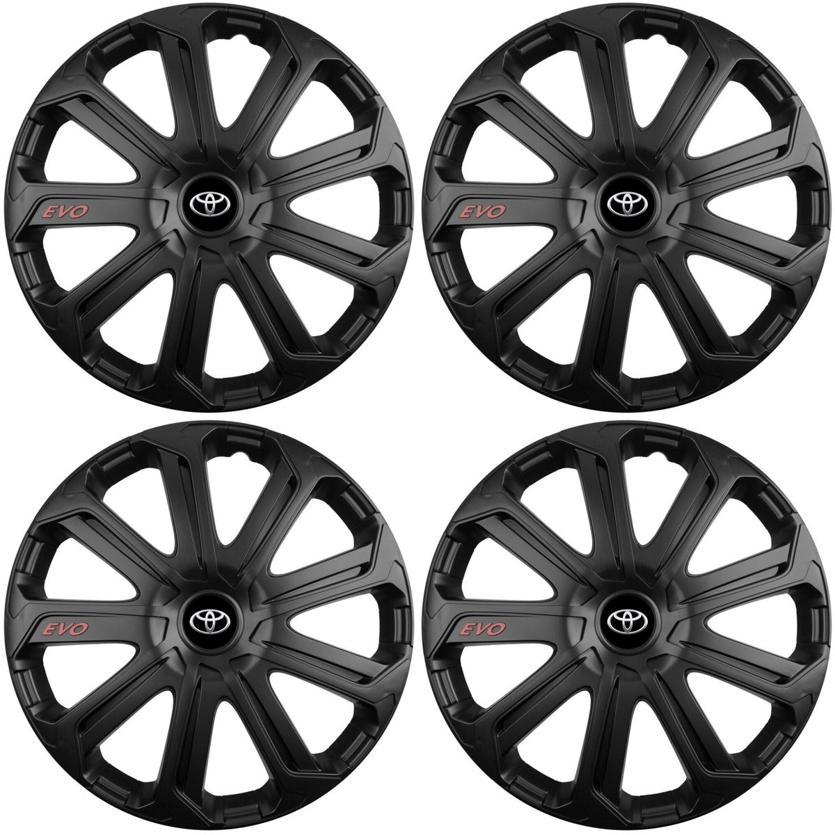 Set 4 Capace Roti Evo Negru R14, Pentru Toyota