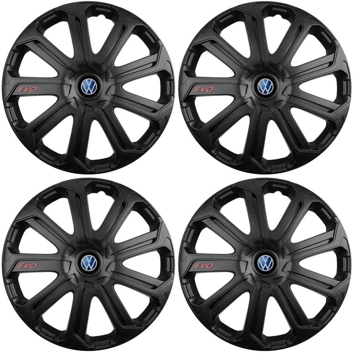Set 4 Capace Roti Evo Negru R14, Pentru Volkswagen