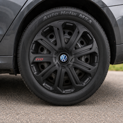 Set 4 Capace Roti Evo Negru R14, Pentru Volkswagen