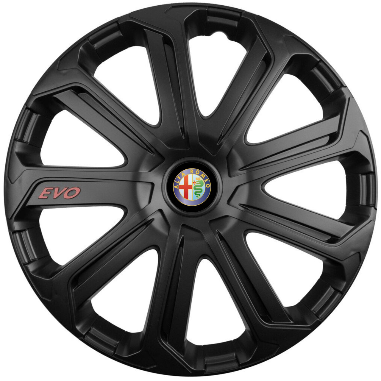 Комплект 4 таса Evo черни R15, за Алфа Ромео