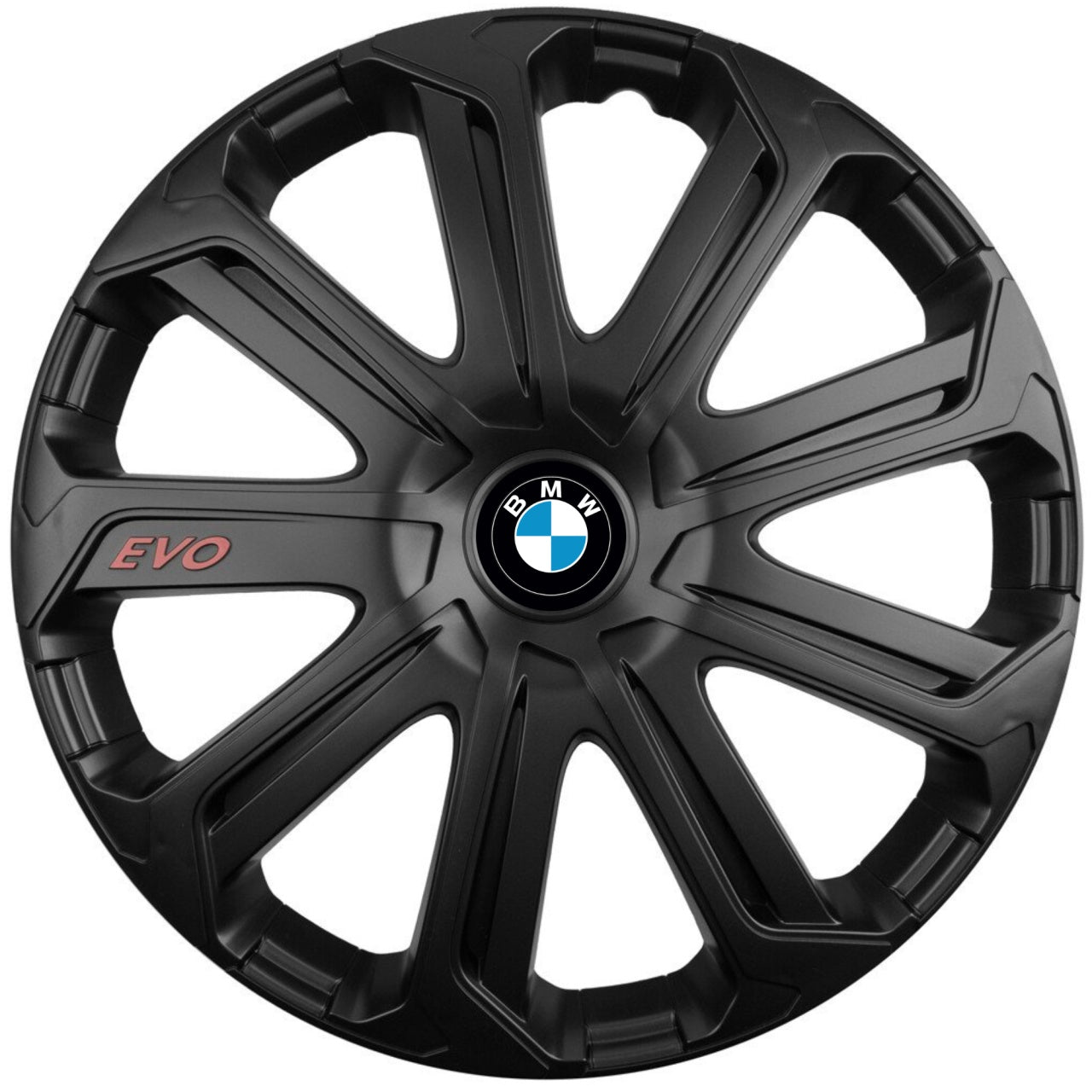 4 db-os Evo fekete kerékborítás készlet R15, BMW-hez