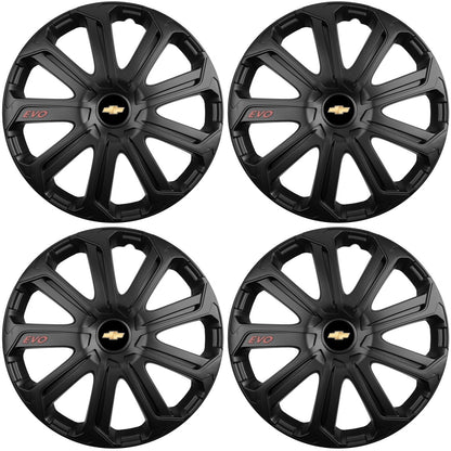 Set 4 Capace Roti Evo Negru R15, Pentru Chevrolet