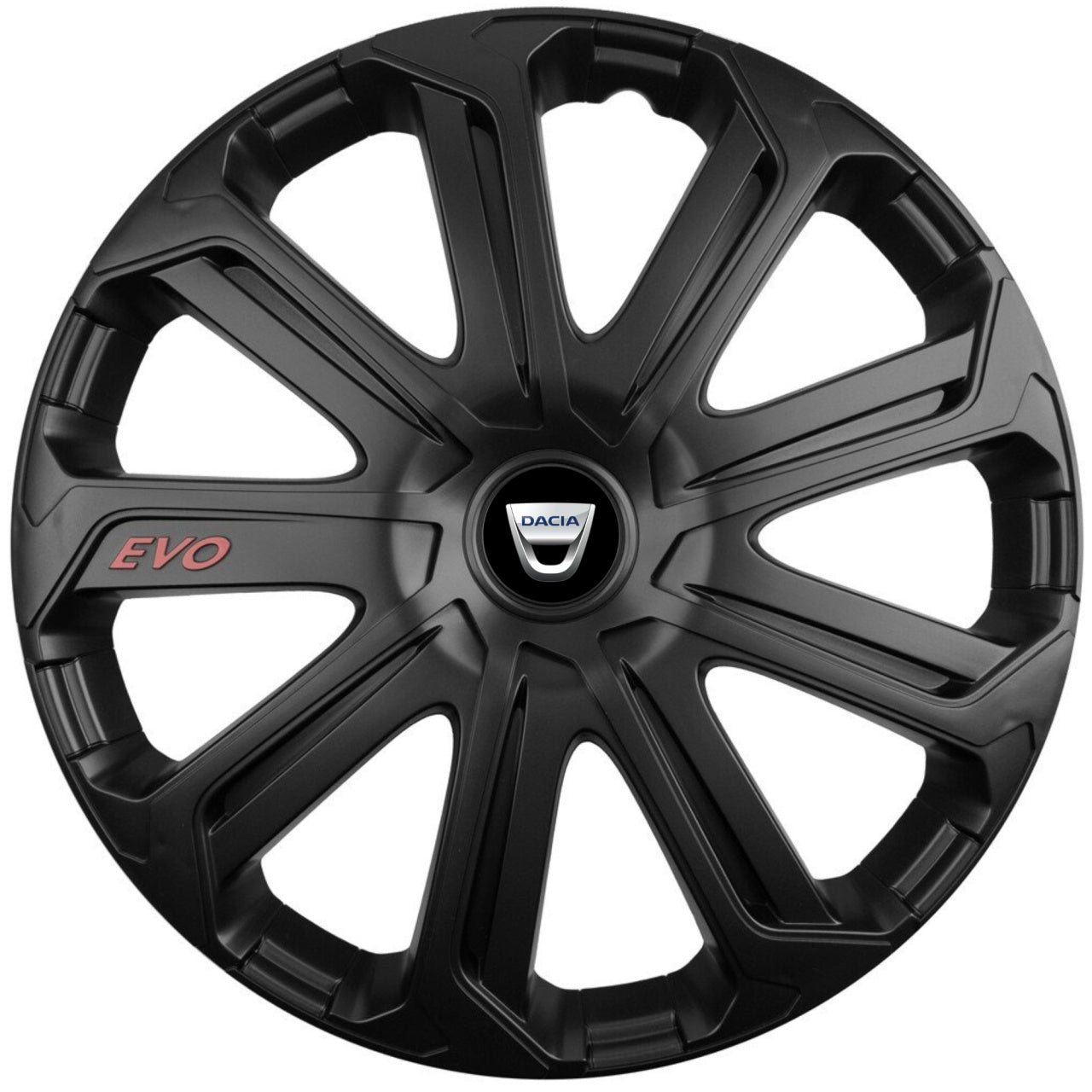 Set 4 Capace Roti Evo Negru R15, Pentru Dacia
