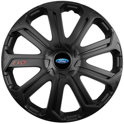 Комплект 4 таса Evo черни R15, за Ford