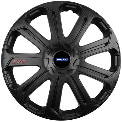 Set 4 Capace Roti Evo Negru R15, Pentru Volvo