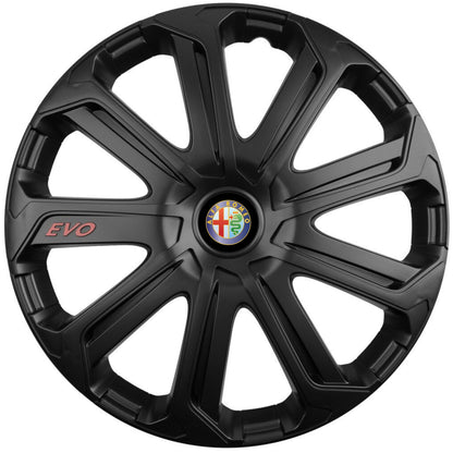 Set 4 Capace Roti Evo Negru R16, Pentru Alfa Romeo