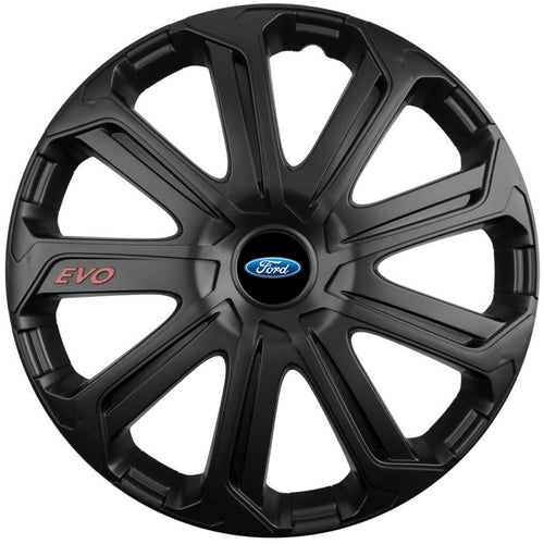 Set 4 Capace Roti Evo Negru R16, Pentru Ford