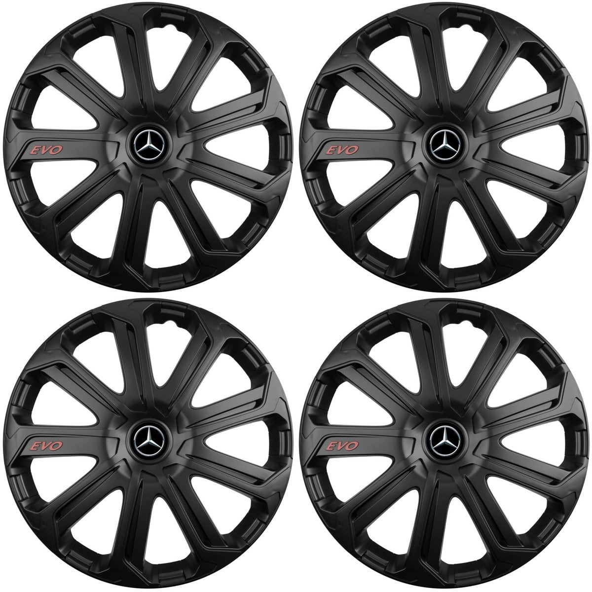 Set 4 Capace Roti Evo Negru R16, Pentru Mercedes