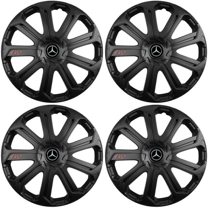 Set 4 Capace Roti Evo Negru R16, Pentru Mercedes
