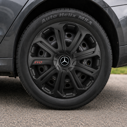 Set 4 Capace Roti Evo Negru R16, Pentru Mercedes