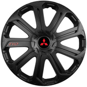 Set 4 Capace Roti Evo Negru R16, Pentru Mitsubishi